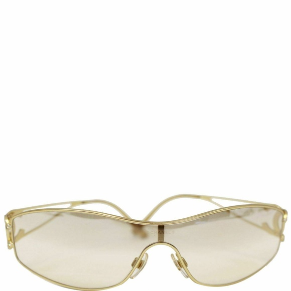 CHANEL Accessories - CHANEL Crystal CC Logo Sunglasses 4073-B Gold